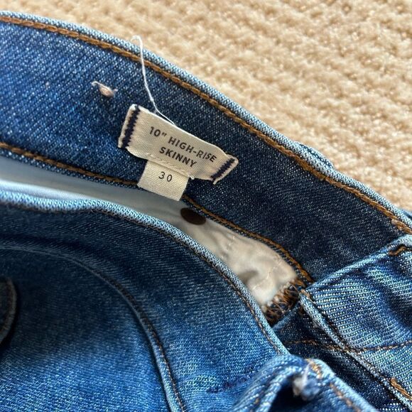 10” high rise skinny jean medium rinse - Picture 3 of 5